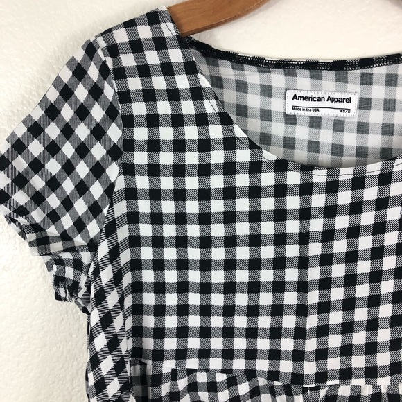 SOLD American Apparel Gingham Babydoll Dress - Picture 3 of 5